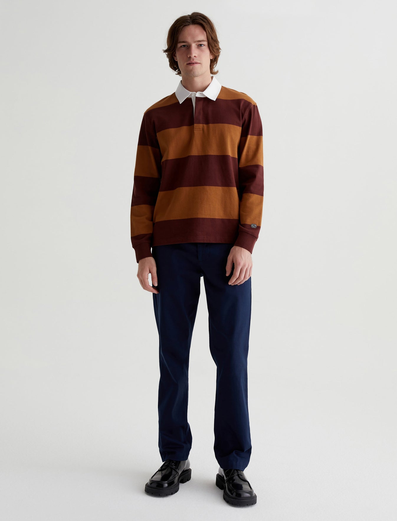 Wade Rugby Shirt|Relaxed Long Sleeve Rugby Polo Shirt